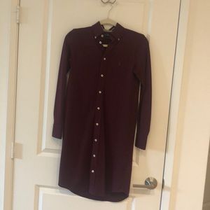 Ralph Lauren knit Oxford button detail dress